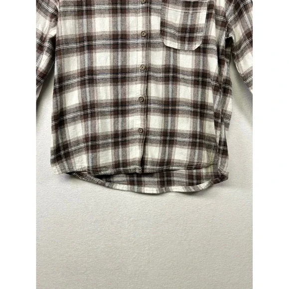 Garage Plaid‎ Flannel Shirt Long Sleeve Button Up Casual Top Women's XS - Picture 5 of 9